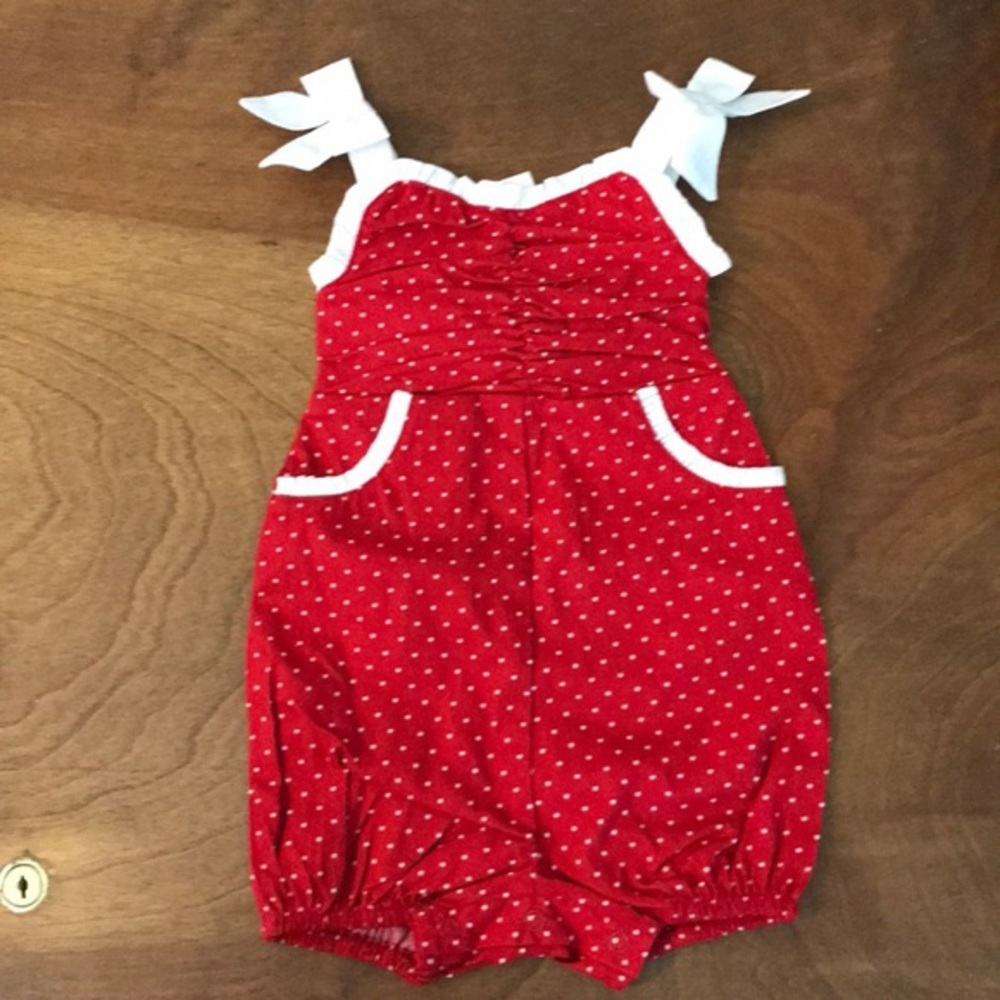 EUC Janie and Jack Polka Dot Romper